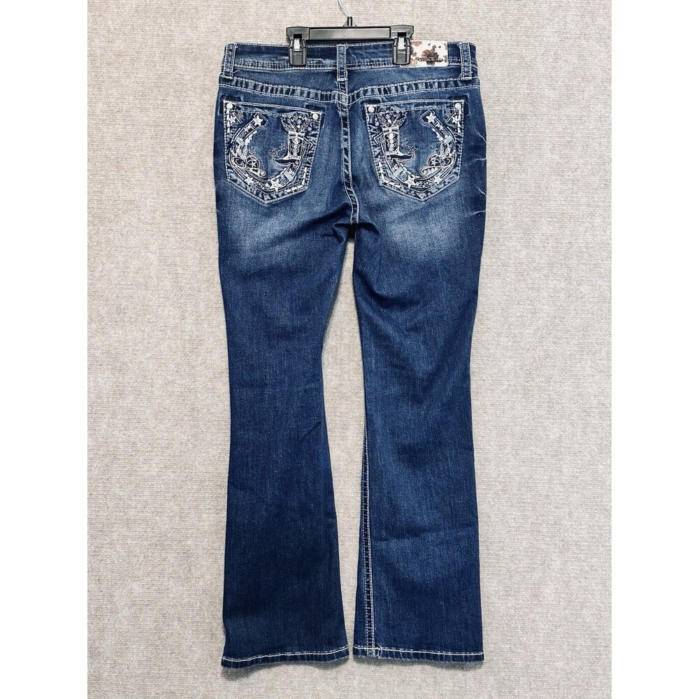 Grace in LA Easy Fit Jeans Womens 29 Western Wear Embroidered Horseshoe Boot Cut